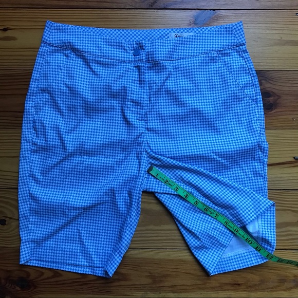 Greg Norman Blue Houndstooth Golf Shorts, EUC, 10 - Picture 8 of 12